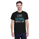 Gone Fishing T-Shirt - Black (Personalized)