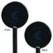 Gone Fishing Black Plastic 5.5" Stir Stick - Double Sided - Round - Front & Back