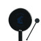 Gone Fishing Black Plastic 5.5" Stir Stick - Round - Closeup