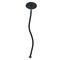 Gone Fishing Black Plastic 7" Stir Stick - Oval - Single Stick