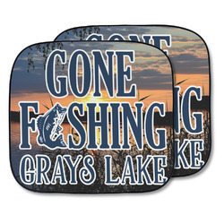 Gone Fishing Car Sun Shade - Two Piece (Personalized)