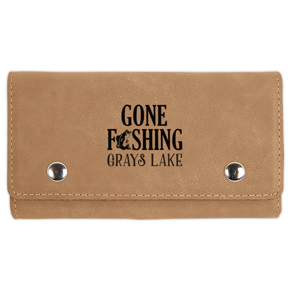 Custom Gone Fishing Cards & Dice Set - Light Brown (Personalized)