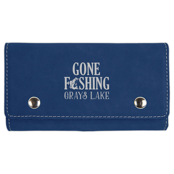 Custom Gone Fishing Cards & Dice Set - Navy Blue (Personalized)