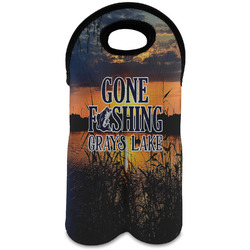 Gone Fishing Wine Tote Bag (2 Bottles) (Personalized)