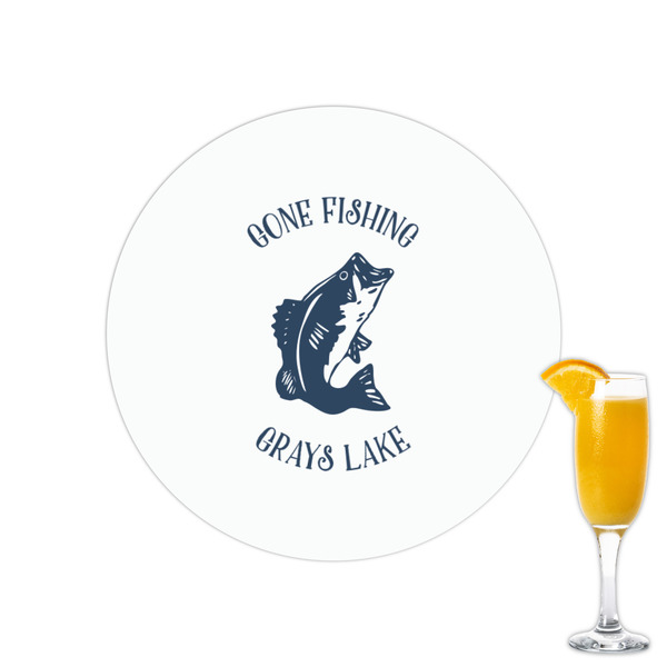 Custom Gone Fishing Printed Drink Topper - 2.15" (Personalized)