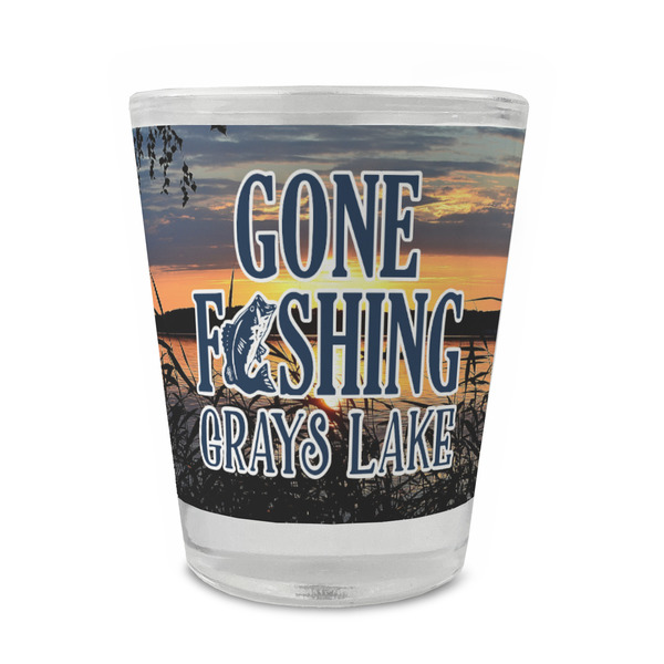 Custom Gone Fishing Glass Shot Glass - 1.5 oz - Single (Personalized)