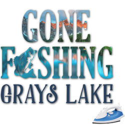 Gone Fishing Graphic Iron On Transfer - Up to 15"x15" (Personalized)