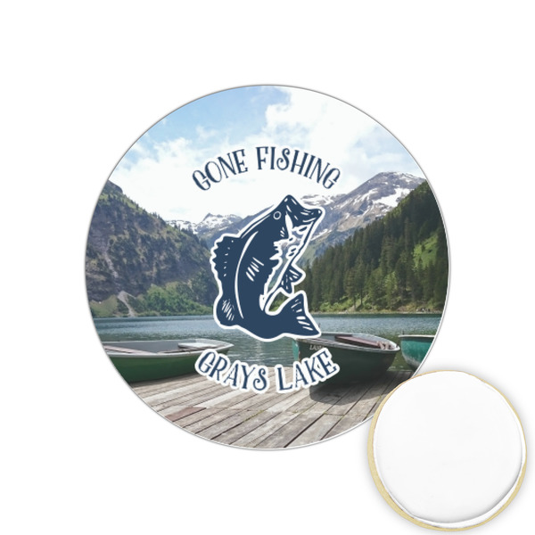 Custom Gone Fishing Printed Cookie Topper - 1.25" (Personalized)