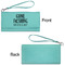 Gone Fishing Ladies Wallets - Faux Leather - Teal - Front & Back View