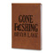 Gone Fishing Leatherette Journals - Large - Double Sided - Angled View