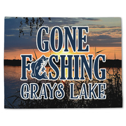 Gone Fishing Single-Sided Linen Placemat - Single w/ Name or Text