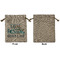 Gone Fishing Medium Burlap Gift Bag - Front Approval