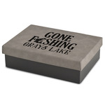 Gone Fishing Gift Boxes w/ Engraved Leather Lid (Personalized)