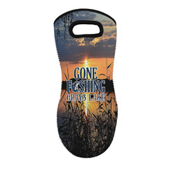 Gone Fishing Neoprene Oven Mitt w/ Name or Text