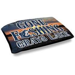 Gone Fishing Dog Bed w/ Name or Text