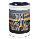 Gone Fishing Ceramic Pencil Holders - Blue