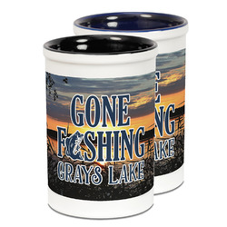 Gone Fishing Ceramic Pencil Holder - Large