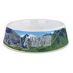 Gone Fishing Plastic Dog Bowl - Large (Personalized)