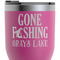 Gone Fishing RTIC Tumbler - Magenta - Close Up