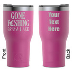 Gone Fishing RTIC Tumbler - Magenta - Laser Engraved - Double-Sided (Personalized)