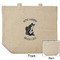 Gone Fishing Reusable Cotton Grocery Bag - Front & Back View