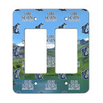 Gone Fishing Rocker Style Light Switch Cover - Two Switch (Personalized)