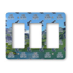 Gone Fishing Rocker Style Light Switch Cover - Three Switch (Personalized)