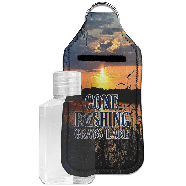 Custom Gone Fishing Hand Sanitizer & Keychain Holder - Large (Personalized)