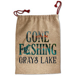 Gone Fishing Santa Sack - Front (Personalized)