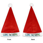 Gone Fishing Santa Hat - Front & Back