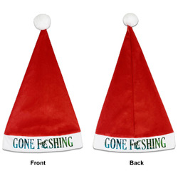 Gone Fishing Santa Hat - Front & Back