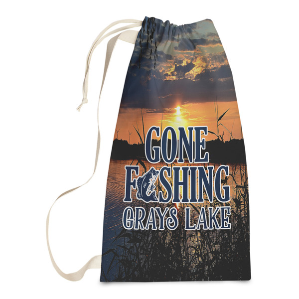 Custom Gone Fishing Laundry Bags - Small (Personalized)