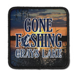 Gone Fishing Iron On Square Patch w/ Photo