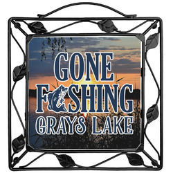 Gone Fishing Square Trivet (Personalized)