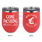 Gone Fishing Stainless Wine Tumblers - Coral - Double Sided - Approval