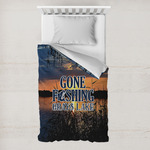 Gone Fishing Toddler Duvet Cover w/ Photo