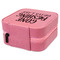 Gone Fishing Travel Jewelry Boxes - Leather - Pink - View from Rear