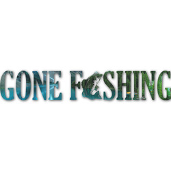 Gone Fishing Name/Text Decal - Large