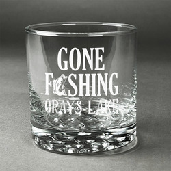 Gone Fishing Whiskey Glass (Single) (Personalized)