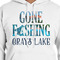 Gone Fishing White Hoodie on Model - CloseUp