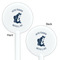 Gone Fishing White Plastic 5.5" Stir Stick - Double Sided - Round - Front & Back