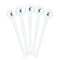 Gone Fishing White Plastic 7" Stir Stick - Round - Fan View