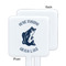 Gone Fishing White Plastic Stir Stick - Single Sided - Square - Approval