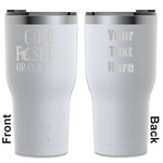 Gone Fishing RTIC Tumbler - White - Engraved Front & Back (Personalized)