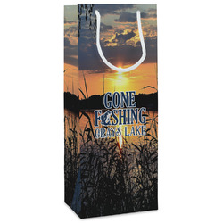 Gone Fishing Wine Gift Bags - Matte (Personalized)