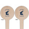 Gone Fishing Wooden 4" Food Pick - Round - Double Sided - Front & Back