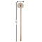 Gone Fishing Wooden 7.5" Stir Stick - Round - Dimensions