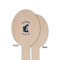 Gone Fishing Wooden Food Pick - Oval - Single Sided - Front & Back