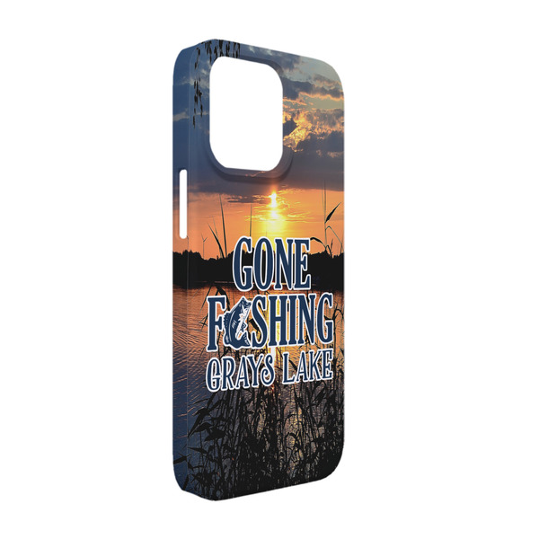 Custom Gone Fishing iPhone Case - Plastic - iPhone 13 (Personalized)