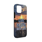 Gone Fishing iPhone Case - Rubber Lined - iPhone 13 Mini (Personalized)